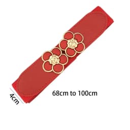 Women Female Ladies Corset Stretch Waistband Wide Waist Wide Belt Flower Belts Elastic Belts Flower Belts