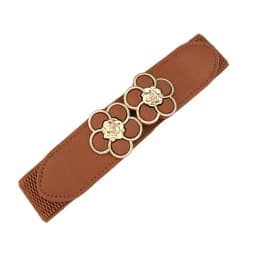 Women Female Ladies Corset Stretch Waistband Wide Waist Wide Belt Flower Belts Elastic Belts Flower Belts