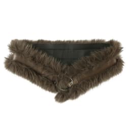 Vintage PU Leather Leather Fur Belt Spicy Girl Punk Belt Retro Korean Style Y2K Waistband Female/Girls