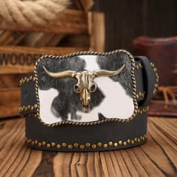 A PU Belt Suitable for Both Men and Women, Combining the Style of Western Denim and Retro, Is Perfect for Daily Casual Outings
