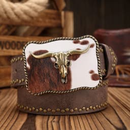 A PU Belt Suitable for Both Men and Women, Combining the Style of Western Denim and Retro, Is Perfect for Daily Casual Outings