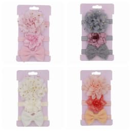 baby Headband Flower Headbands Set Hair Band Sequin Bowknot Headwear Children Kids Princess Girls Hair Accessories 3pcs/Lot