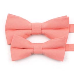 Pink Orange Sage Green Solid Color Bowtie Set For Men Women Boy Girl Classic Cute Parent-Child Daily Wear Cravat Gift Accessory