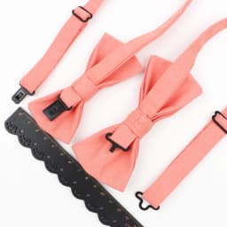 Pink Orange Sage Green Solid Color Bowtie Set For Men Women Boy Girl Classic Cute Parent-Child Daily Wear Cravat Gift Accessory