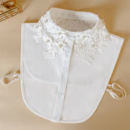 Solid Color Ladies' Fashion Elegant Floral Pearl Versatile Detachable Collar