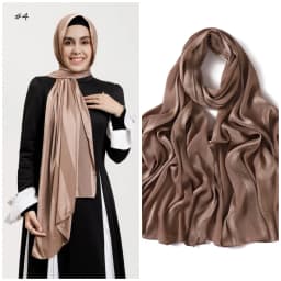 Elegant Muslim Hijab Women Bohemian Soft Satin Islam Ramadan Hijabs Foulard Femme Shawl Wrap Scarf Headscarf Bufanda Headband