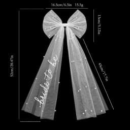 Bride To Be Bow Veil - Bachelorette Party, Wedding Events, Tulle Bow Design, Romantic Elegant, Memorable Accessory
