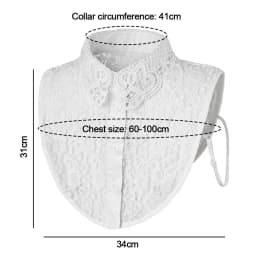 Fashion Lace Fake Collar Women Girls Detachable False Collar DIY Adjust Clothes Lapel Half Shirt Shawl Wrap Decoration