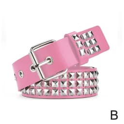 Vintage Men Women Punk Rivet Buckle Belt Design Metal Gothic Y2k Belt Pu Leather Waistband Jeans Pants Decorative Bel