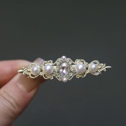 1Pcs Retro Palace Style Pearl Water Diamond Hairpin Elegant Style Side Clip Women's Daily Date Dress Style Versatile Headpiece