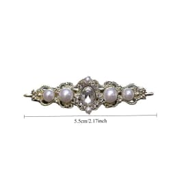 1Pcs Retro Palace Style Pearl Water Diamond Hairpin Elegant Style Side Clip Women's Daily Date Dress Style Versatile Headpiece