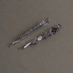 2Pcs/set Exquisite Crystal Rhinestone Geometric Hairpin Simple Women's Forehead Bangs Clip One-word Side Clip Hair Accessories