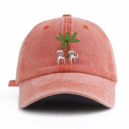 1pc Chair And Tree Print Washed Baseball Cap for Adults, Minimalist Retro Style Casual Soft Adjustable Dad Hat, Perfect As Gift