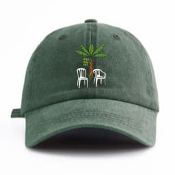 1pc Chair And Tree Print Washed Baseball Cap for Adults, Minimalist Retro Style Casual Soft Adjustable Dad Hat, Perfect As Gift