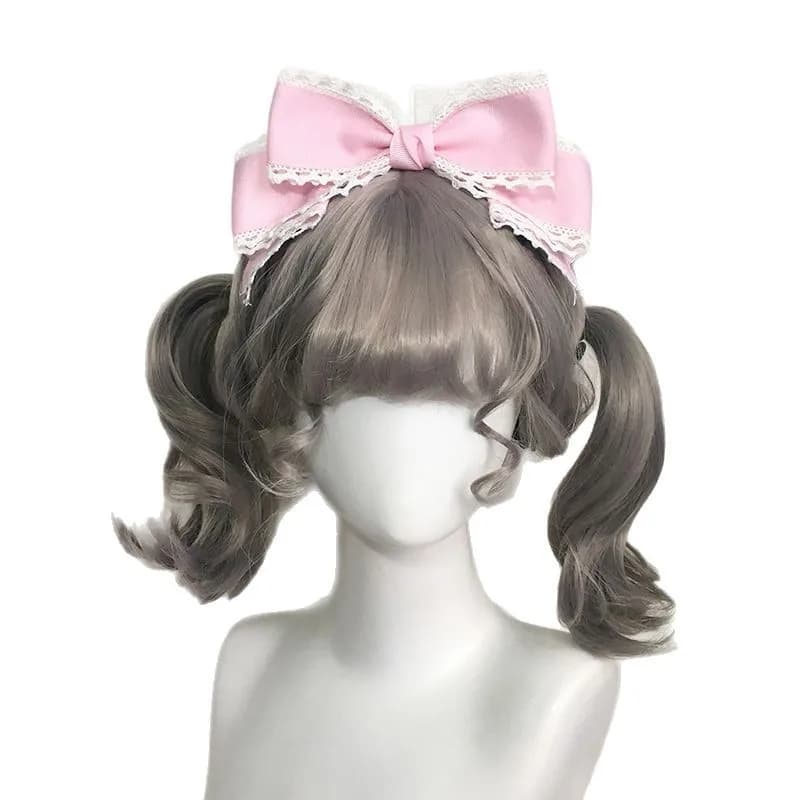 Women's Cute Hair Clips Blue Lolita Accessories Lolita Big Bow Headwear Black Hair Accessory Lolita Hair Clip Girls Cute Items
