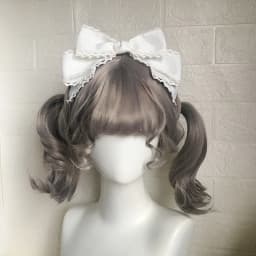 Women's Cute Hair Clips Blue Lolita Accessories Lolita Big Bow Headwear Black Hair Accessory Lolita Hair Clip Girls Cute Items