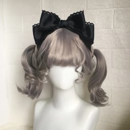 Women's Cute Hair Clips Blue Lolita Accessories Lolita Big Bow Headwear Black Hair Accessory Lolita Hair Clip Girls Cute Items