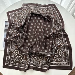Luxury Square Scarf For Women Ladies Paceley Hijab 70*70cm Elegant Neckerchief Bandanas Soft Stain Faux Silk Scarves Shawl Warps
