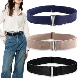 1/3pcs Invisible Elastic Waistband Suitable for Men Women Invisible Belt with Flat Buckle Jeans Pant Dress Adjustable Waist Belt