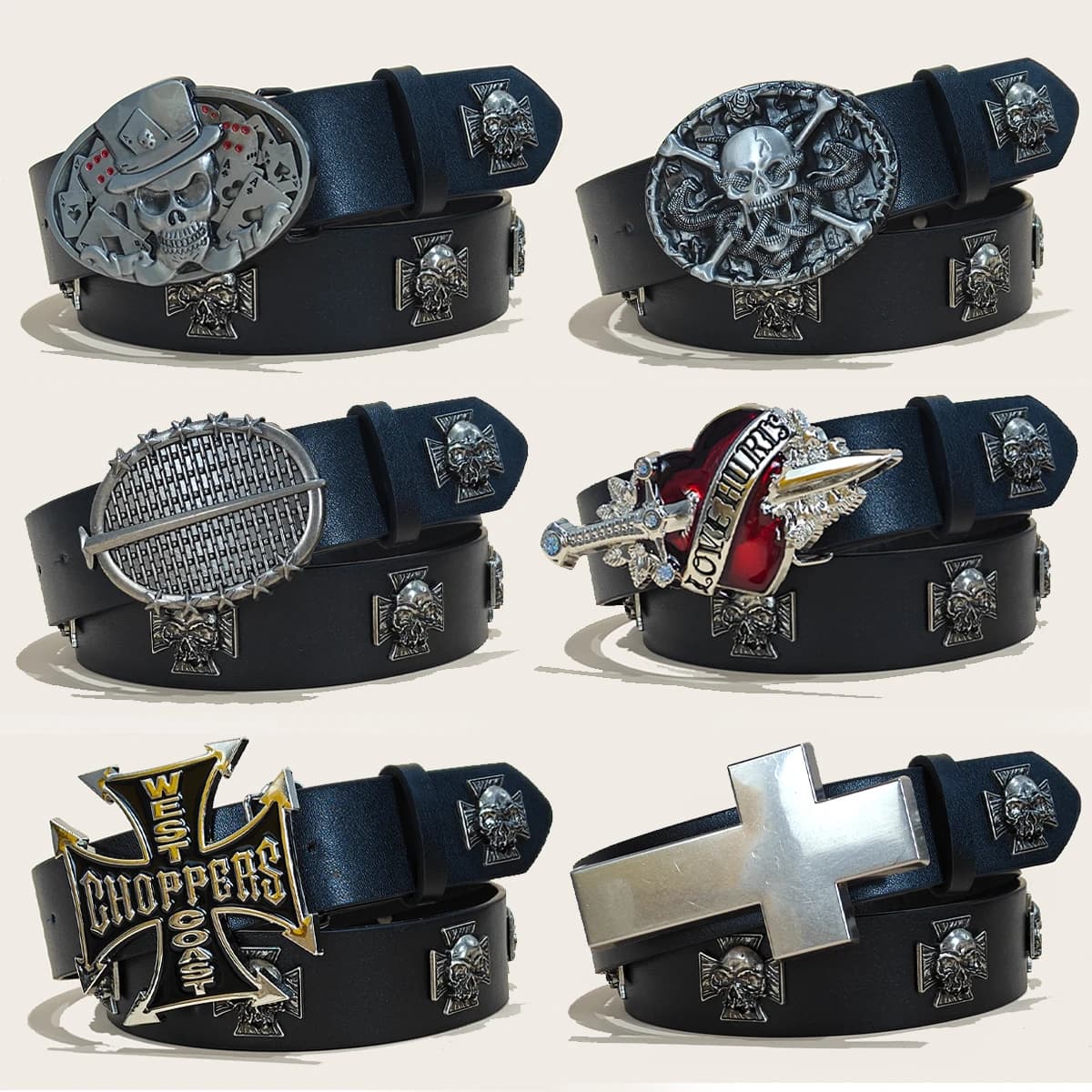 Punk Men's Belt Bohemian Style Fashion Personalized Belt For Men and Women Gothic Rock Y2K Belts For Jeans Dresses & Casual Wear