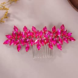 Sparkling Rhinestone Hair Comb Bridal Hairpin Wedding Hair Accessories for Women Bridesmaids Gift Silver Floral Headpiece