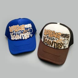 Cartoon Character Graffiti Printed Letter Baseball Hats New Unisex Sunshade Color Block Breathable Versatile Mesh Trucker Caps