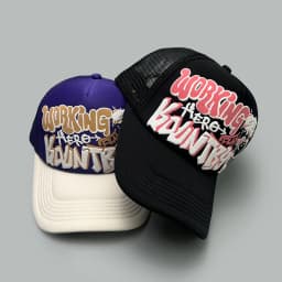 Cartoon Character Graffiti Printed Letter Baseball Hats New Unisex Sunshade Color Block Breathable Versatile Mesh Trucker Caps