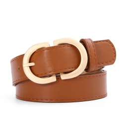 Fashion Women's PU Leather Belt Simple Stylish Alloy Pin Buckle Design Casual Decorative Waist Strap for Students & Daily Outfit