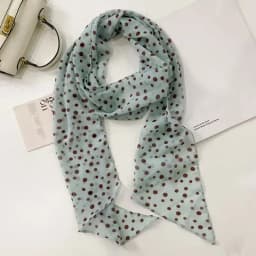 Women's Fashion Polka Dot Skinny Scarf, Elegant Long Neck Scarf, Versatile Korean Style All-match Accessory