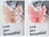 Fairy Butterfly Hair Claw For Women Korean Style Acetic Acid Shark Gripper Exquisite Pearlescent Color Hair Clip Hair Accessory