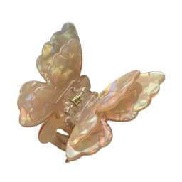 Fairy Butterfly Hair Claw For Women Korean Style Acetic Acid Shark Gripper Exquisite Pearlescent Color Hair Clip Hair Accessory