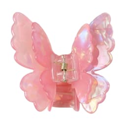 Fairy Butterfly Hair Claw For Women Korean Style Acetic Acid Shark Gripper Exquisite Pearlescent Color Hair Clip Hair Accessory