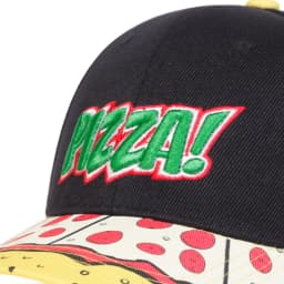 Unisex PIZZA Letter Embroidery Baseball Caps Outdoor Adjustable Spring and Autumn Casual Sunscreen Hat