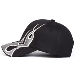 Unisex Flame Embroidery Baseball Caps Outdoor Adjustable Spring and Autumn Casual Sunscreen Hat