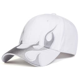 Unisex Flame Embroidery Baseball Caps Outdoor Adjustable Spring and Autumn Casual Sunscreen Hat