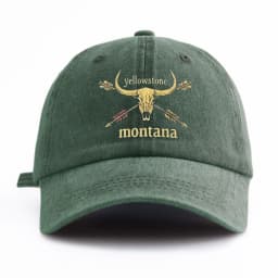 1pc MONTANA Print Washed Baseball Cap for Adults, Minimalist Retro Style Casual Soft Adjustable Dad Hat, Perfect As Gift