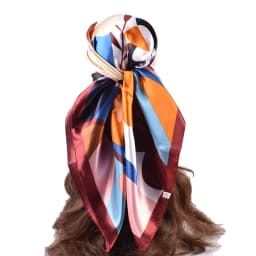 90*90cm Luxury Brand Square Silk Scarf Women Print Scarves Satin Shawl Wrap Hijab Female Headband Bandana Foulard Neckerchief