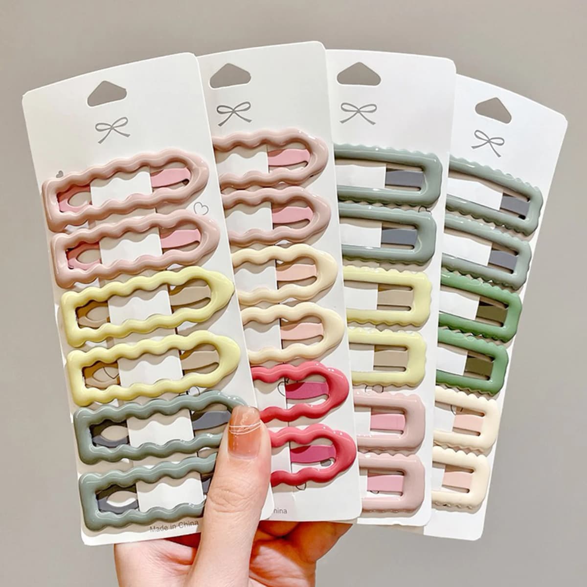 Women's Hair Clips Square Wave Styling Accessory Chic Zinc Alloy Bangs Pin for Daily Makeup and Party Wear Durable Set