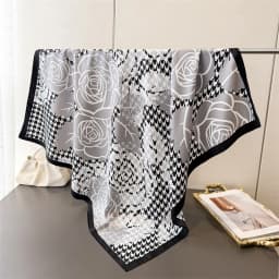 90*90cm Houndstooth Floral Cotton Square Scarf Women Silk Scarves Bandanas Luxury Beach Shawl Wraps Elegant Hijab Neckerchief