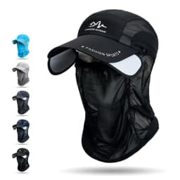 Summer Retractable Eaves Detachable Neck Protection Veil Baseball Cap for Men and Women Outdoor Sun Protection Quick Drying Hat