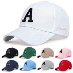 Unisex A Letter Side Ar Embroidery Baseball Caps Spring and Autumn Outdoor Adjustable Casual Hats Sunscreen Hat Sports Golf Cap