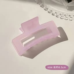 Simple Jelly Color Shark Hair Claw Korean No Slip Large Square Cross Shaped Jaw Clip For Women Girls Thin Thick Hair Accessories