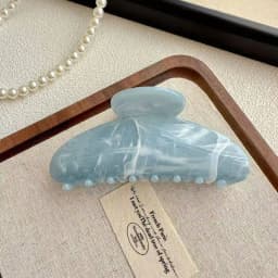 Simple Jelly Color Shark Hair Claw Korean No Slip Large Square Cross Shaped Jaw Clip For Women Girls Thin Thick Hair Accessories