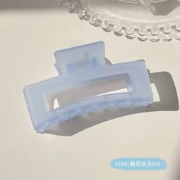 Simple Jelly Color Shark Hair Claw Korean No Slip Large Square Cross Shaped Jaw Clip For Women Girls Thin Thick Hair Accessories