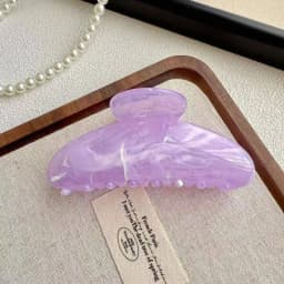 Simple Jelly Color Shark Hair Claw Korean No Slip Large Square Cross Shaped Jaw Clip For Women Girls Thin Thick Hair Accessories