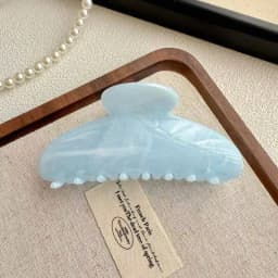 Simple Jelly Color Shark Hair Claw Korean No Slip Large Square Cross Shaped Jaw Clip For Women Girls Thin Thick Hair Accessories