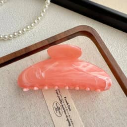 Simple Jelly Color Shark Hair Claw Korean No Slip Large Square Cross Shaped Jaw Clip For Women Girls Thin Thick Hair Accessories