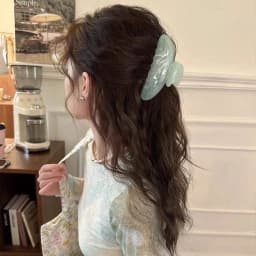 Simple Jelly Color Shark Hair Claw Korean No Slip Large Square Cross Shaped Jaw Clip For Women Girls Thin Thick Hair Accessories