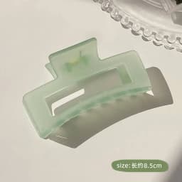 Simple Jelly Color Shark Hair Claw Korean No Slip Large Square Cross Shaped Jaw Clip For Women Girls Thin Thick Hair Accessories