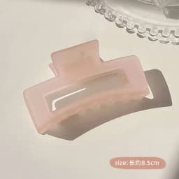 Simple Jelly Color Shark Hair Claw Korean No Slip Large Square Cross Shaped Jaw Clip For Women Girls Thin Thick Hair Accessories